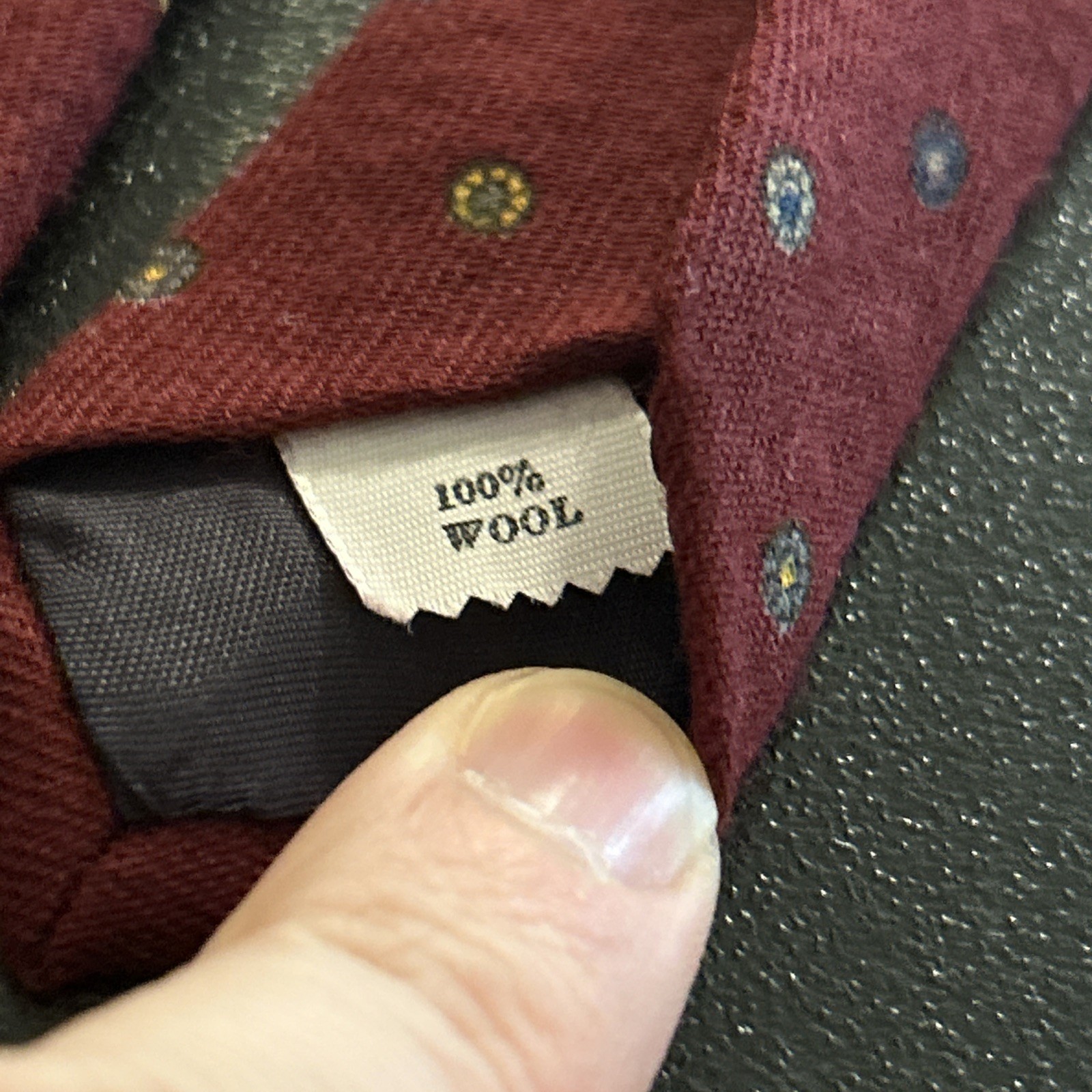 Vintage Cambridge Collection Wool Tie Foulard USA Necktie 53 X 3.25