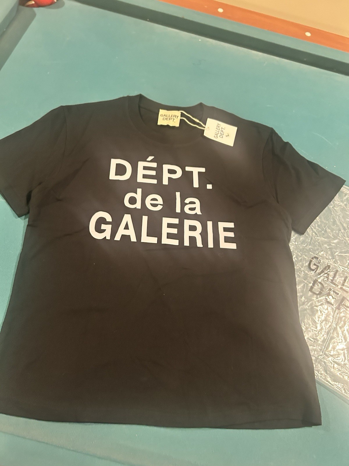 Gallery Dept. Men’s Black Graphic Logo Crew Neck Short Sleeve T-Shirt Size L