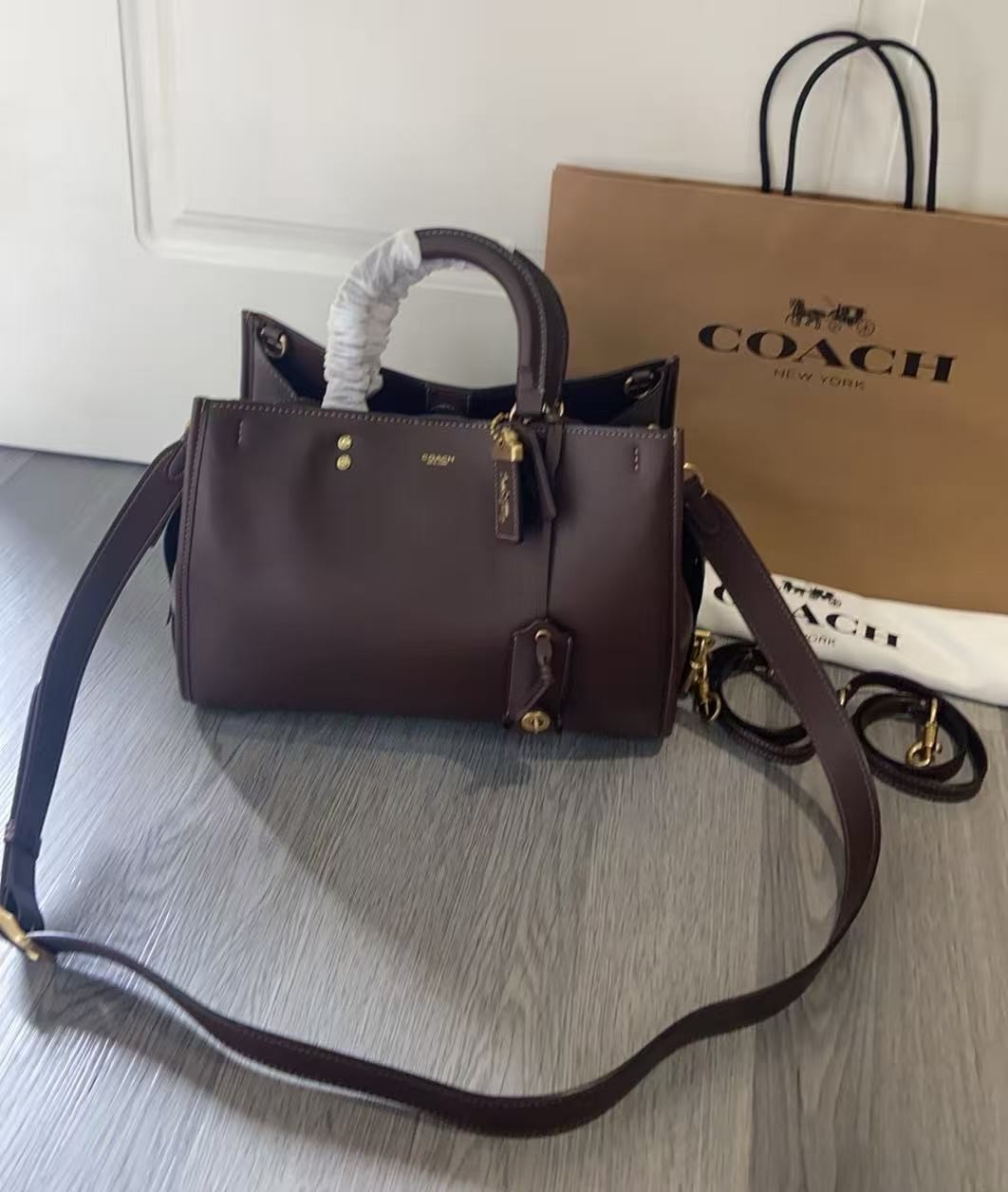 COACH CCX23 Rogue 31 Bag Soft Grain Leather Satchel Crossbody Shoulder 2WAY