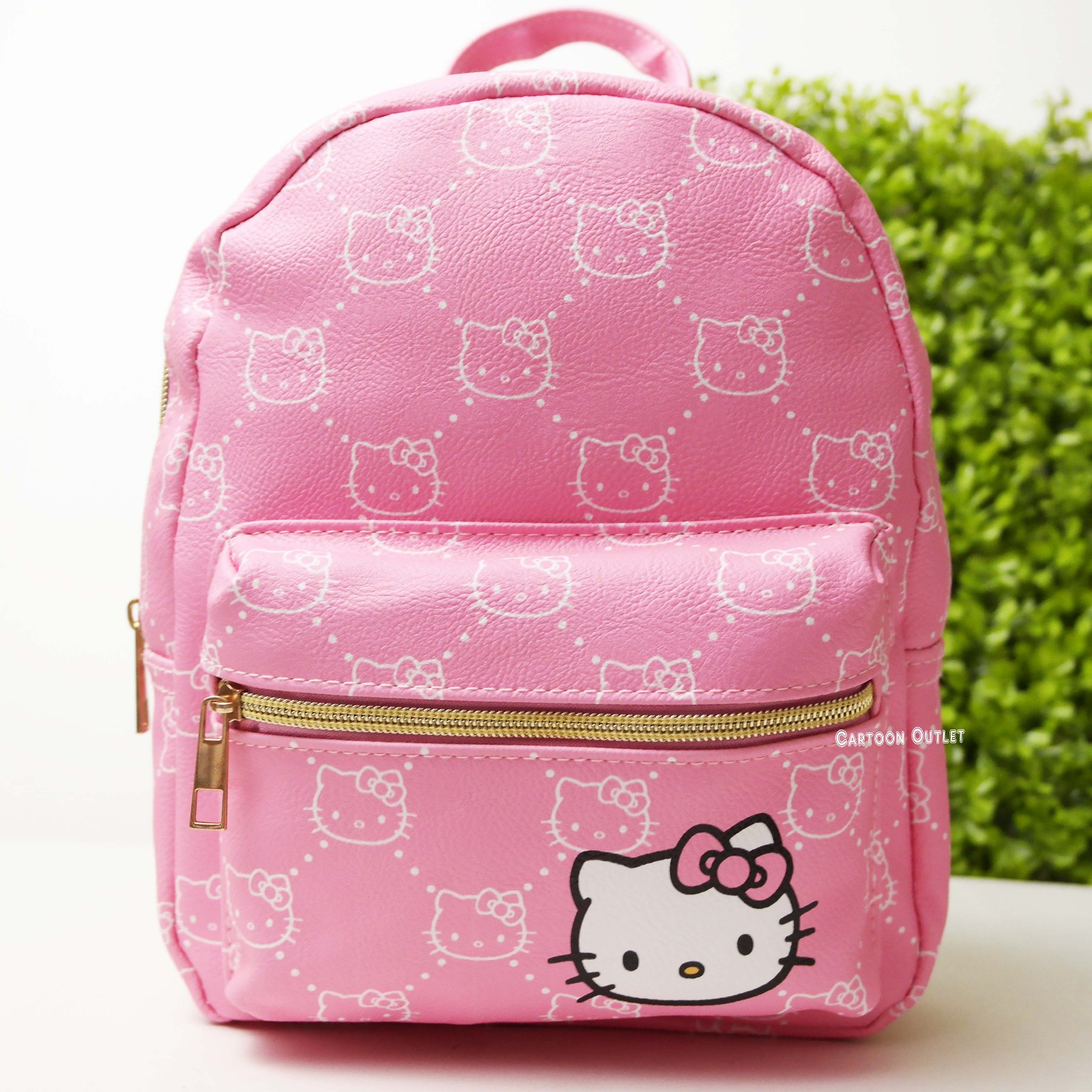 Hello Kitty Mini Backpack Purse 10″ Faux Leather Authentic Pink Trending
