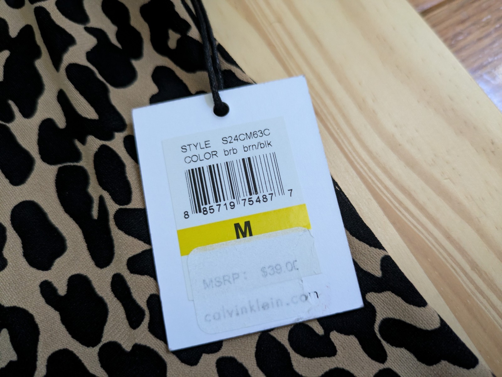 NWT MSRP $39 M Calvin Klein animal-print cowl-neck blouse tank top tee