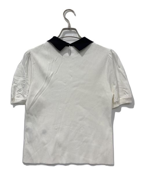 Blue Label Crestbridge Women’s 60% Rayon 40% Nylon Collar Pullover, White/Black,
