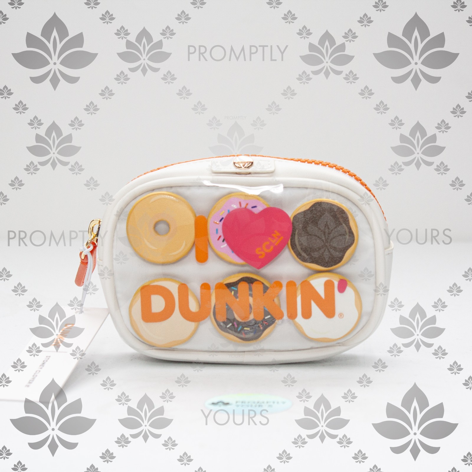 Stoney Clover Dunkin Donuts Micro Pouch Zipper Organizer Mini Travel Bag NEW