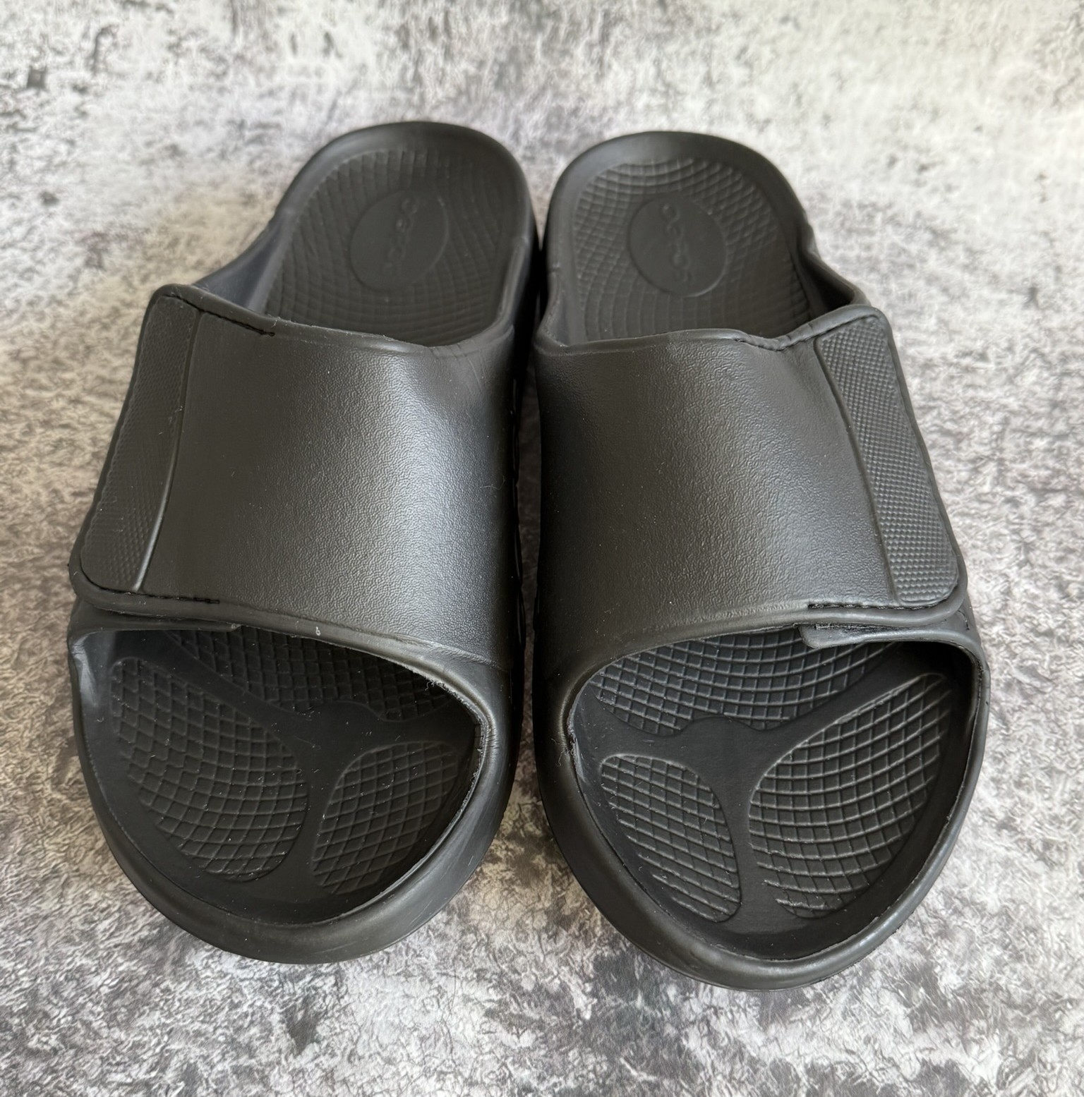 OOFOS OOahh Sport Flex Slide Black Unisex M 10 W 12 EU 43