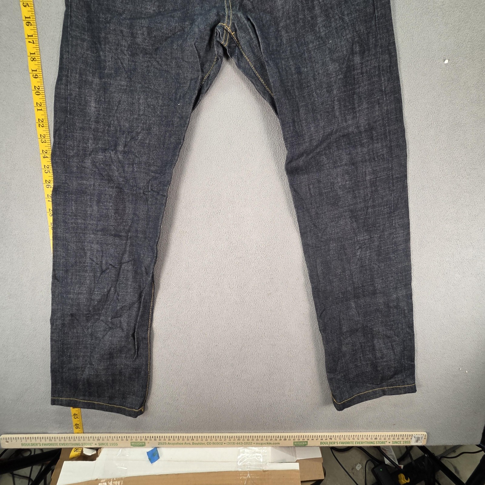 Uniform Bridge Jeans Womens Selvedge High Rise Slim Straight Fits 26×29