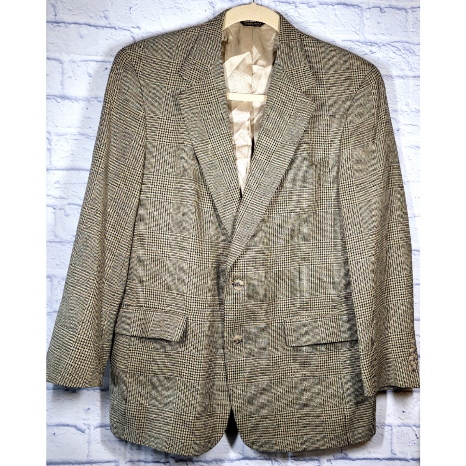 Austin Reed London England Sports Coat For Jacobson Hounds-tooth Mens Blazer 42R