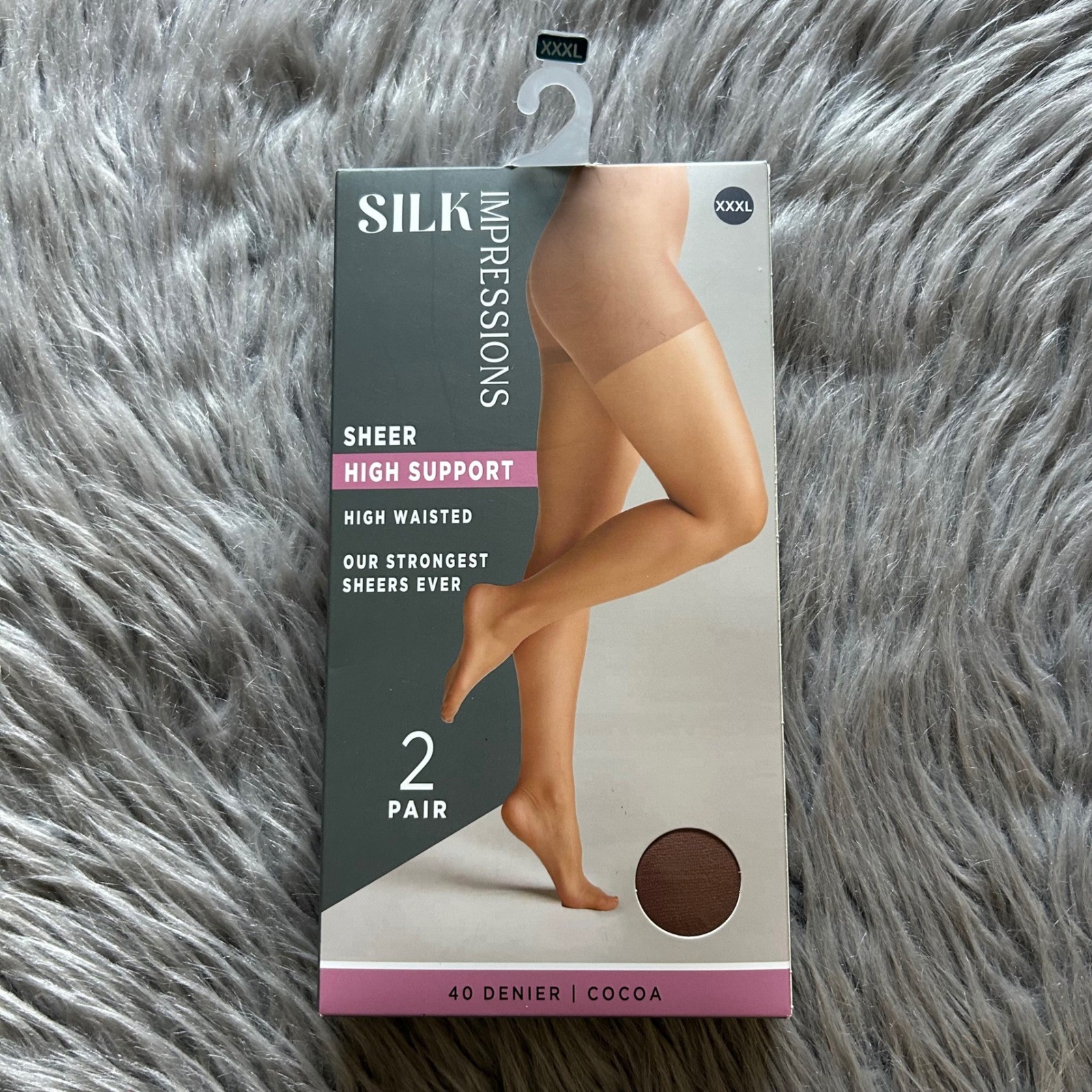 Silk Impressions High Support Sheer Tights Womens Size XXXL Cocoa High Waisted