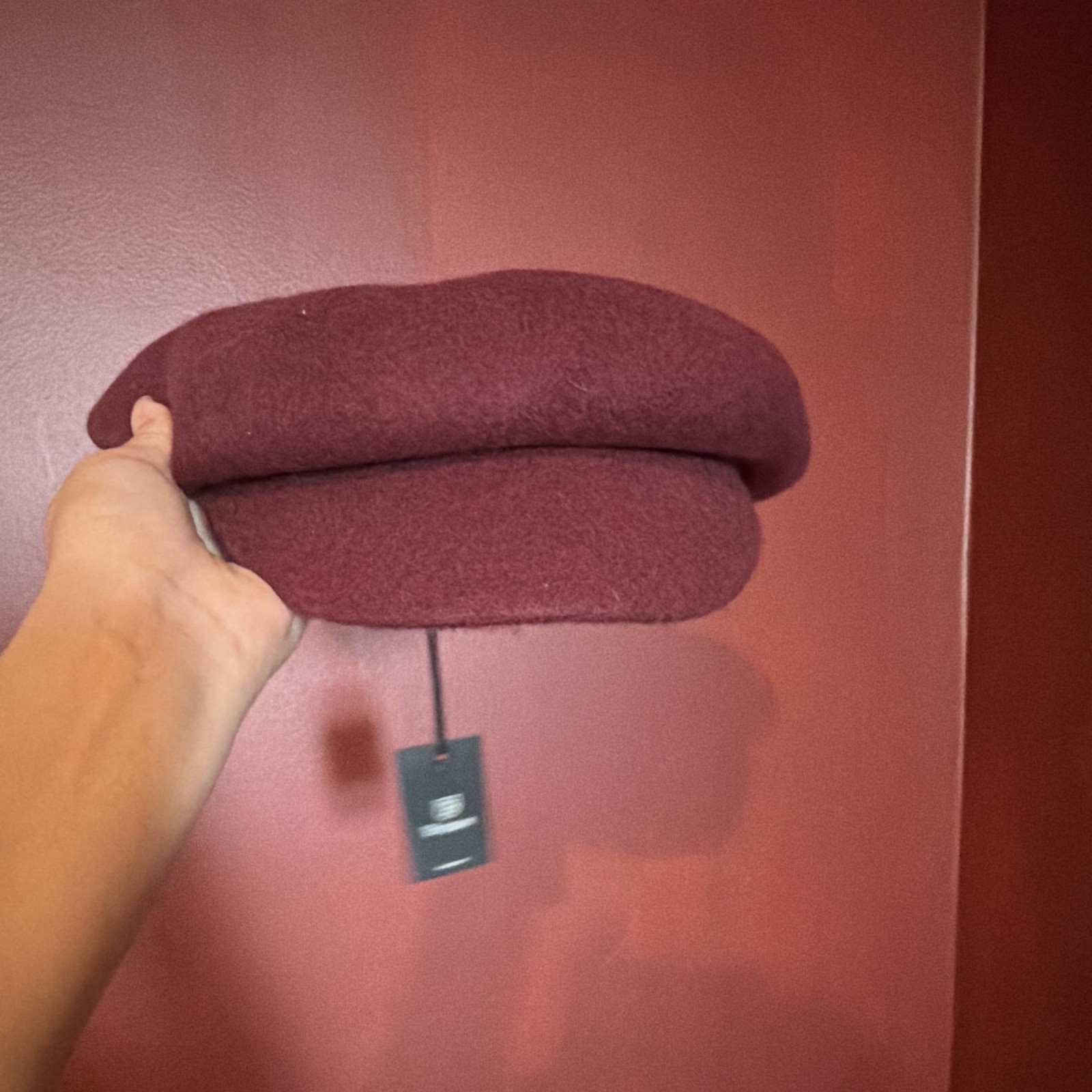 Brixton Burgundy Solid Pattern WomensFedora Hat in Size XS