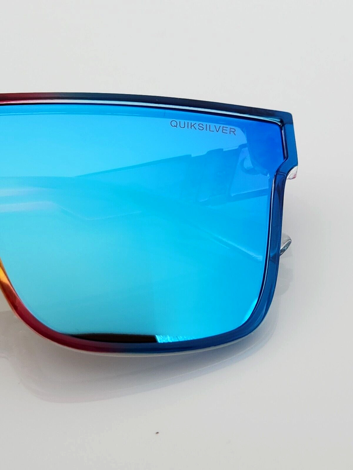 Quiksilver SciFi Shield Sunglasses Multicolor Candy Color Frame Blue Mirror NIB