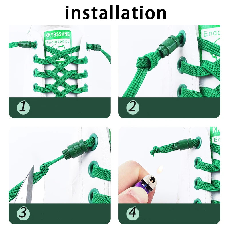 No Tie Elastic Shoelaces Without Tying Sports Shoe Laces for Sneakers Colorful C