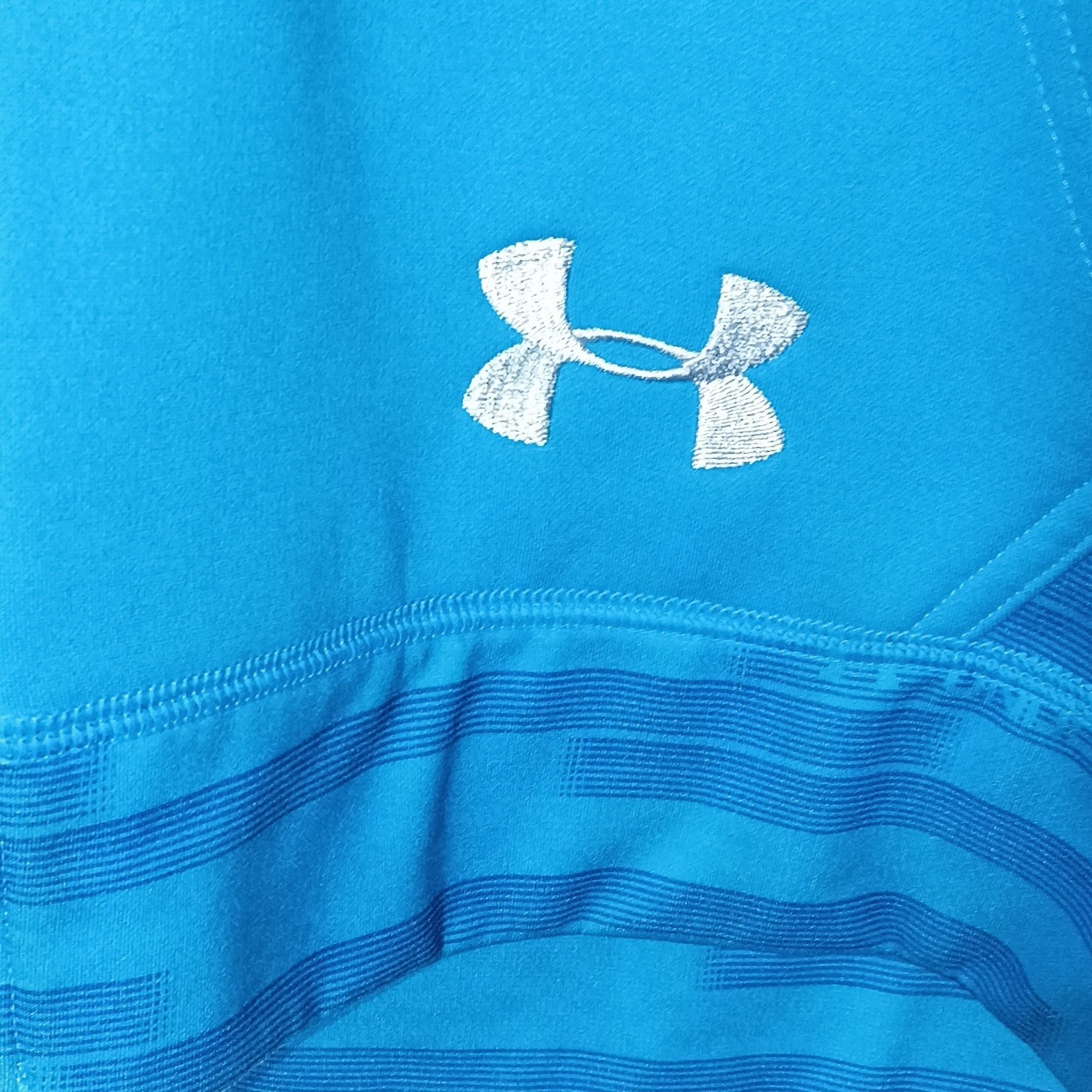 UNDER ARMOUR MENS LOOSE FIT BLUE STRIPE FULL ZIP HOODED JACKET SIZE LARGE