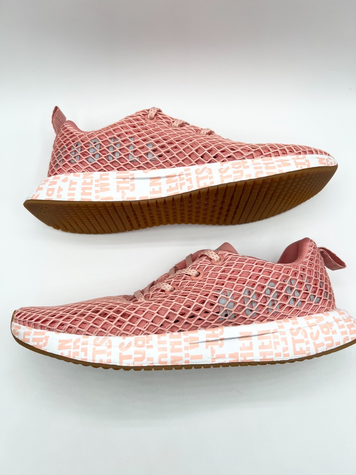 No Bull Diamond Mesh Runner Breathable Sneakers in Pink US Size M 6 W 7.5