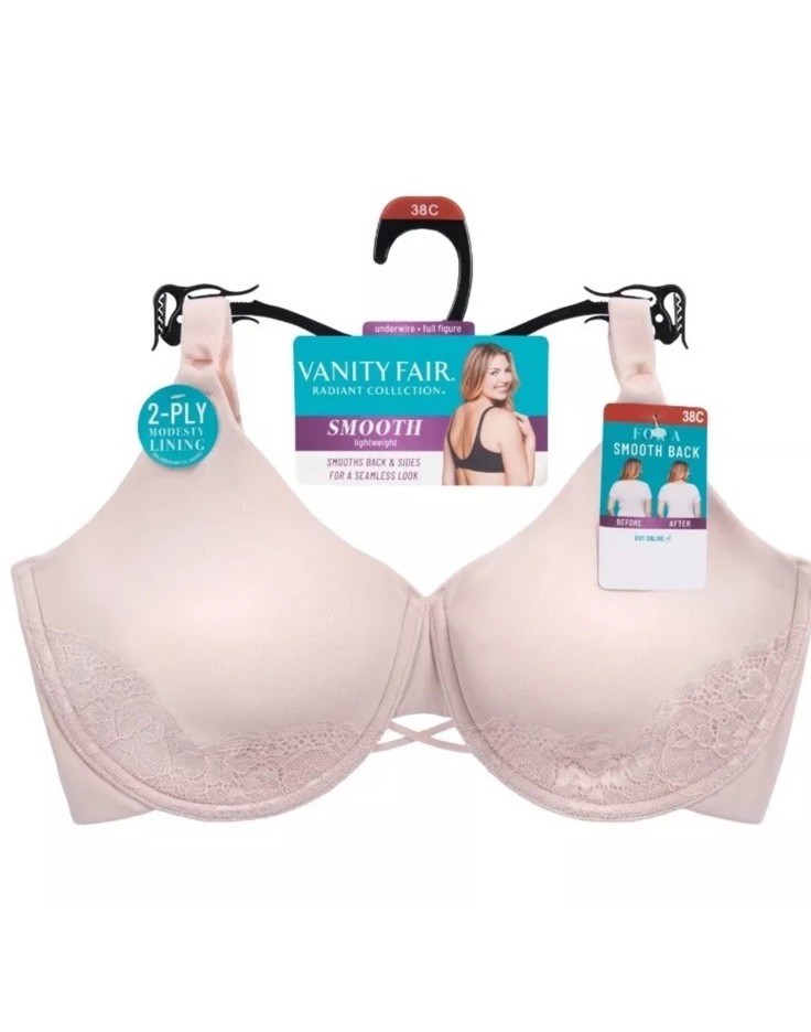 Vanity Fair Radiant Collection Women’s Back & Side Smoothing Underwire Bra 42DD