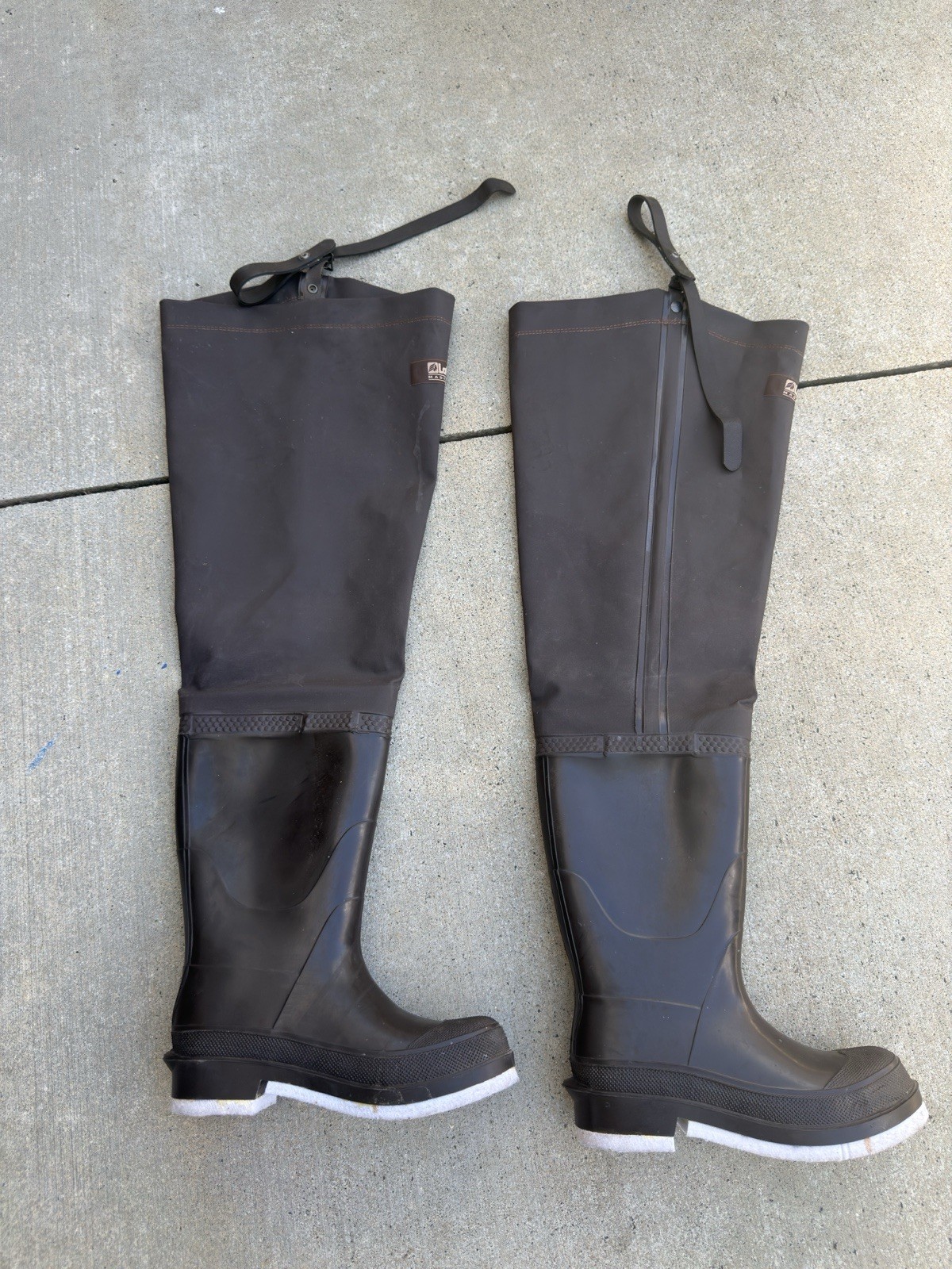 Vintage LaCrosse Hip Boots Premium Rubber Men’s Size 9 Made In USA 10in OD