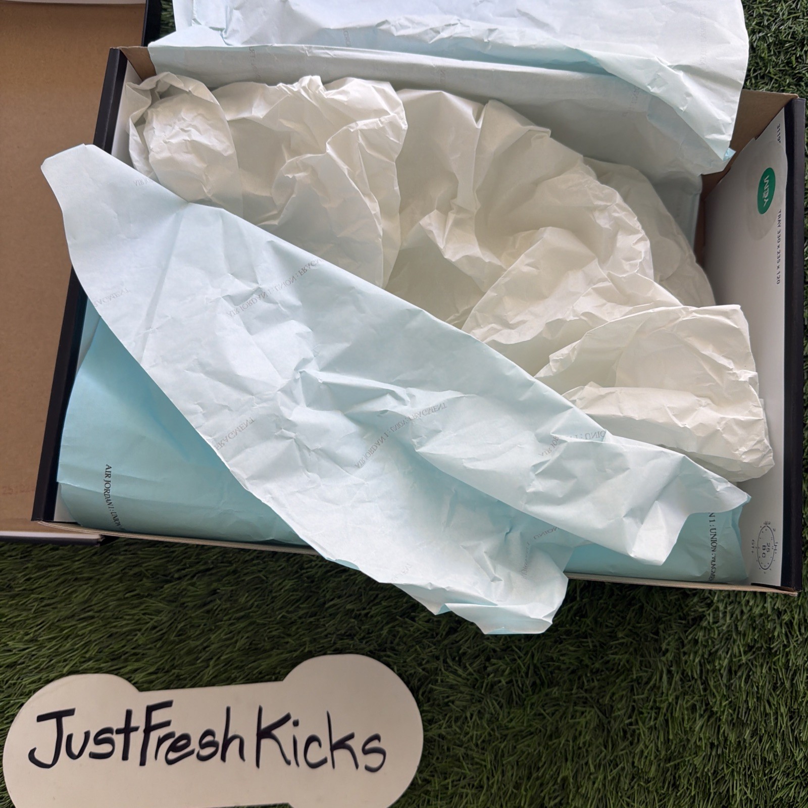 * EMPTY SHOE BOX * Size 9.5 – Air Jordan 1 High Fragment Union Royal IO7847-002