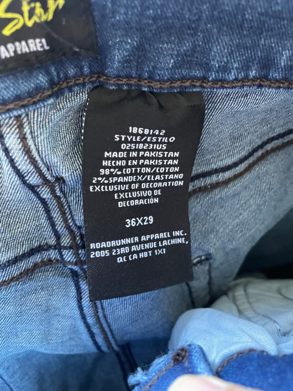 NEW Urban Star Men’s Stretch Jean 36 X 29 Slim Fit NWT