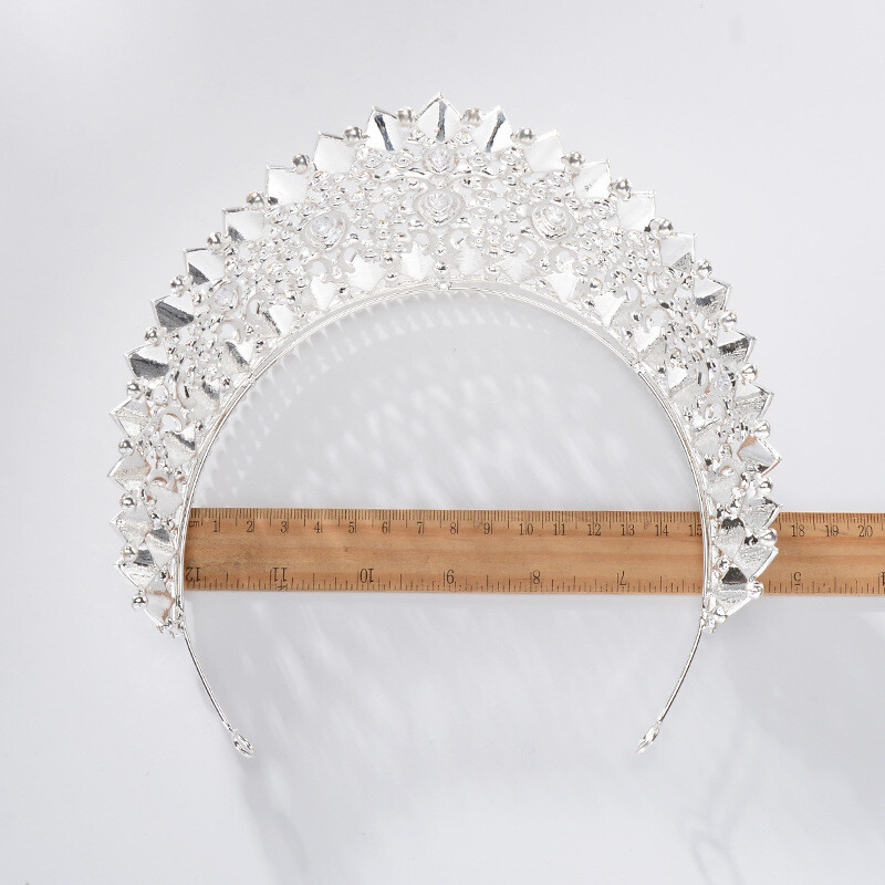 9cm Tall Large Crystal Wedding Bridal Queen Princess Prom Tiara Crown For Women