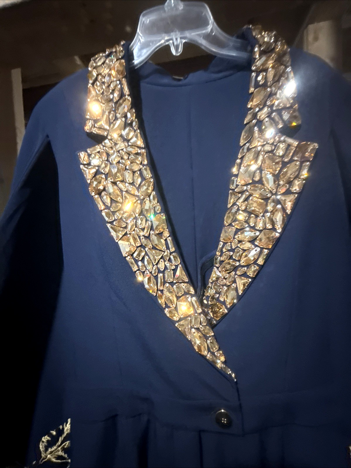 New $9,500 Marcell Von Berlin Crystal Embroidered Dress Cape Jumpsuit EU 36 US 4
