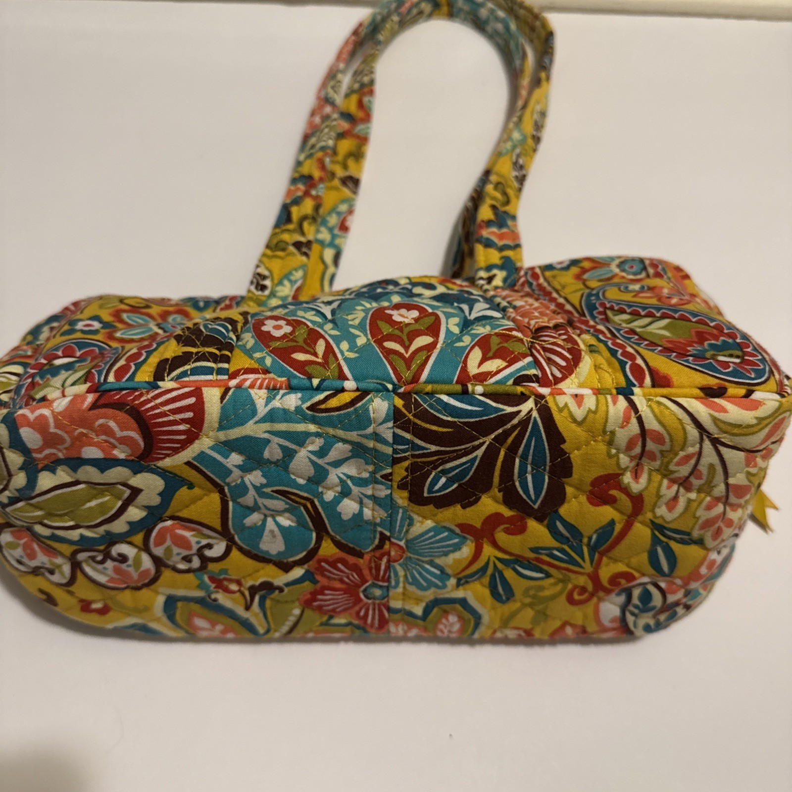 Vera Bradley Provencal Cassidy Shoulder Bag Purse Handbag Yellow Floral Zip