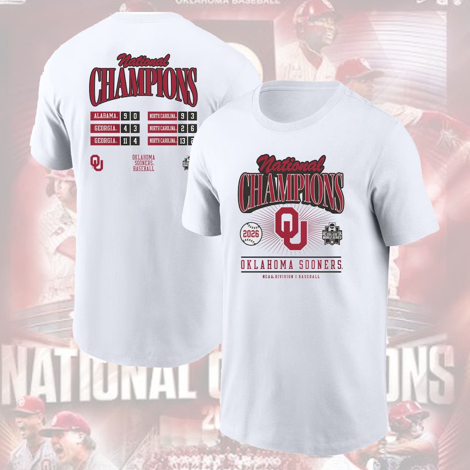 Oklahoma Sooners 2026 NCAA Baseball College World Series Champions 2 Sided Gifts