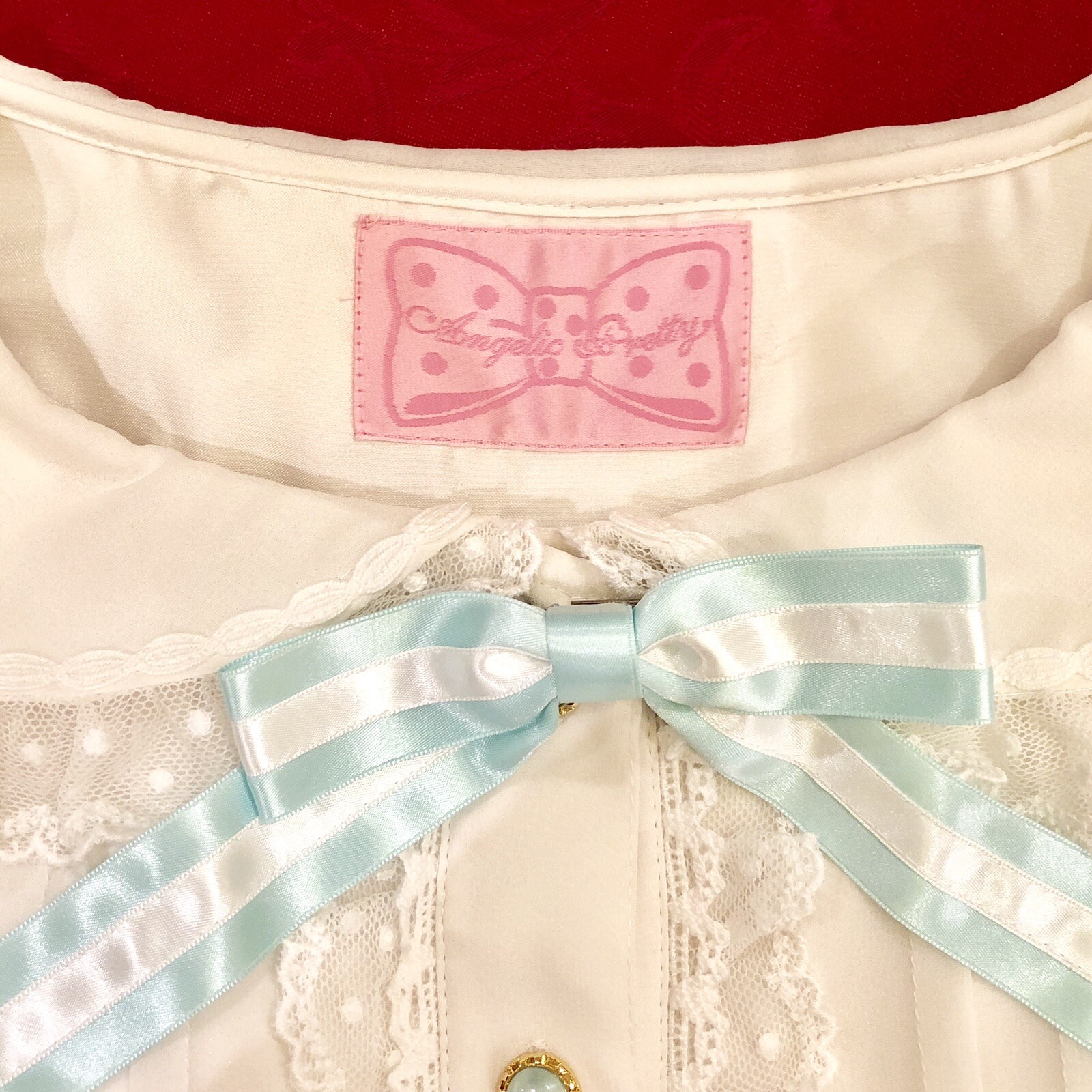 Angelic Pretty OP A-Line Off-White Mint-Green Sweet Lolita Doll from Japan #400