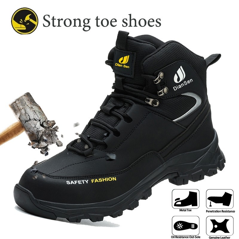 Mens Waterproof Work Boots steel toe sneakers Safety Shoes Indestructible shoes