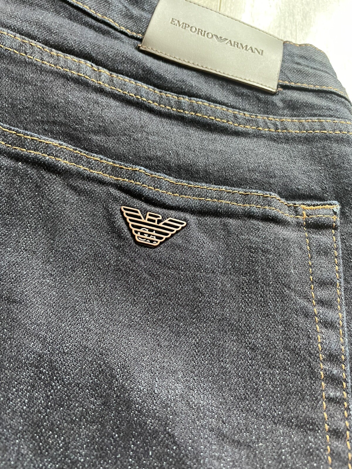 EA Armani Jeans Mens Dark Navy Blue 36” Waist/ 32 Leg. New BNWT