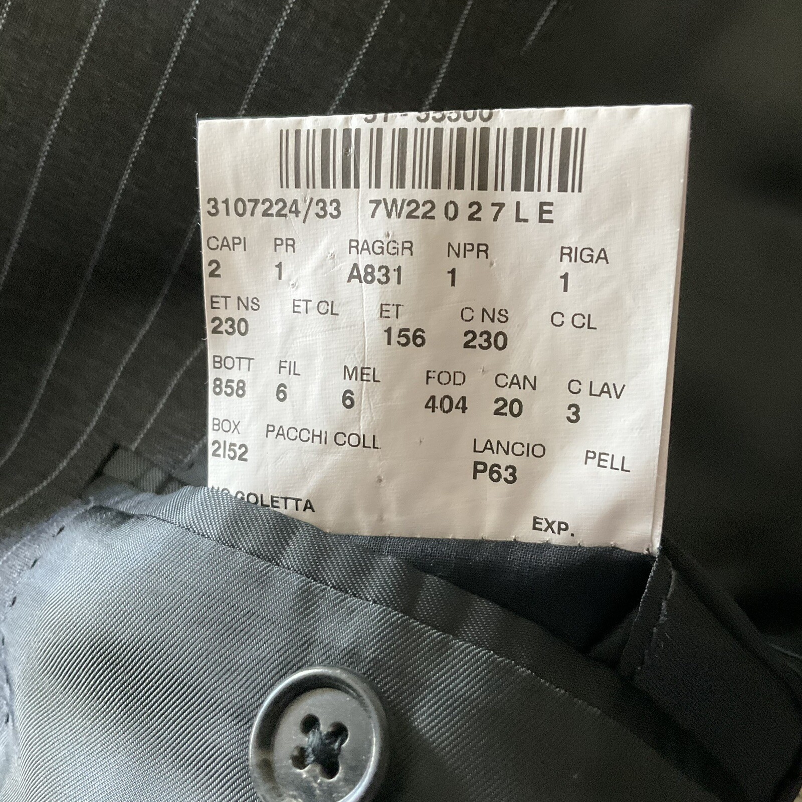 Corneliani 42L Merino Wool Suit Gray Stripe Super 120s Pants 34/32 Made In Italy