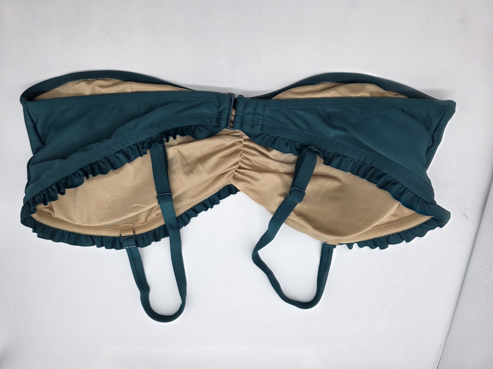 Old Navy Women’s Bikini Swimsuit Top Size 2X Teal Green Ruffle Padded Swim