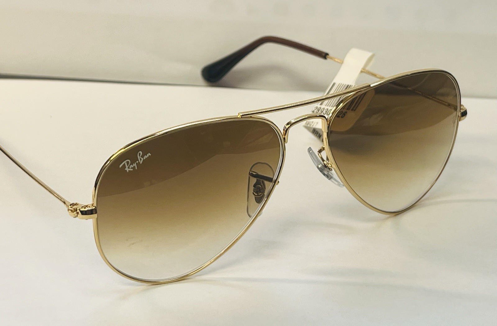 Ray Ban Cockpit Light Brown Gradient Aviator Unisex Sunglasses RB3025 001/51 55