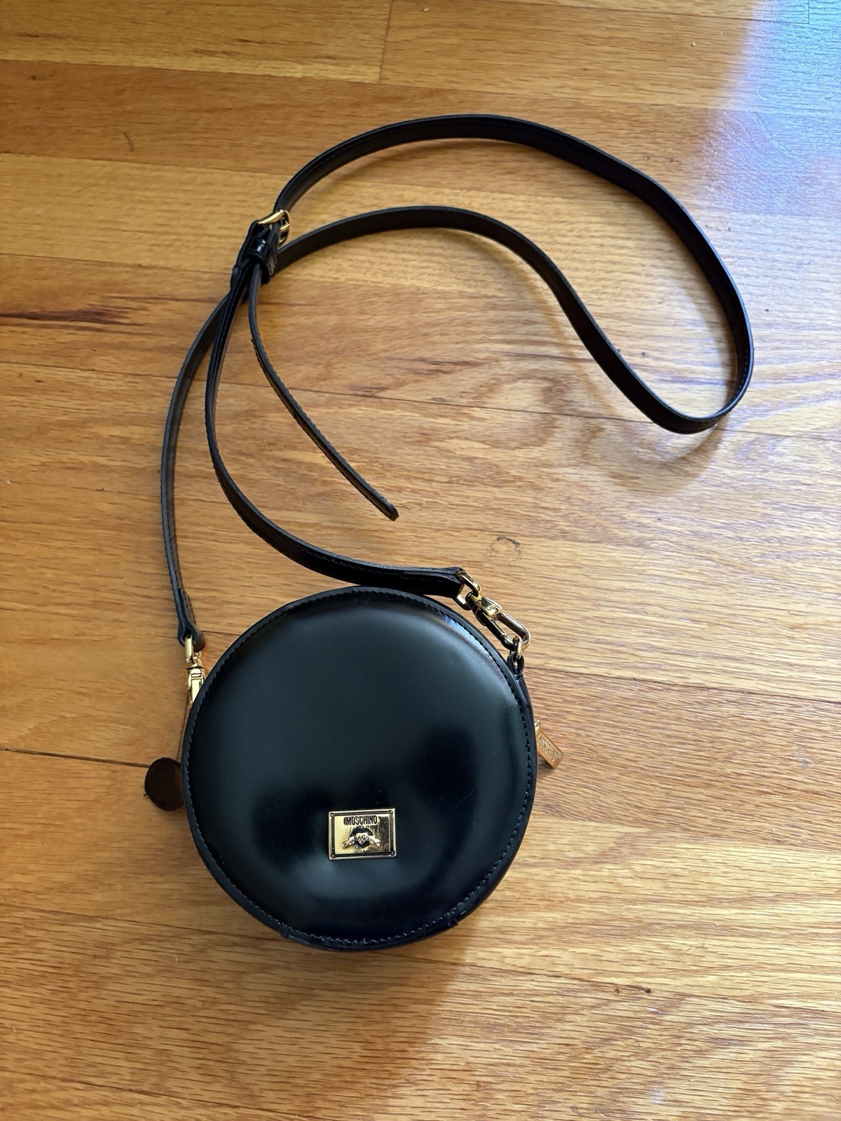 Moschino Redwall Black Red Heart Crossbody Purse