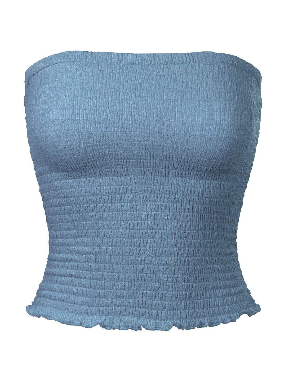 MixMatchy Sexy Strapless Smocked Summer Tube Top