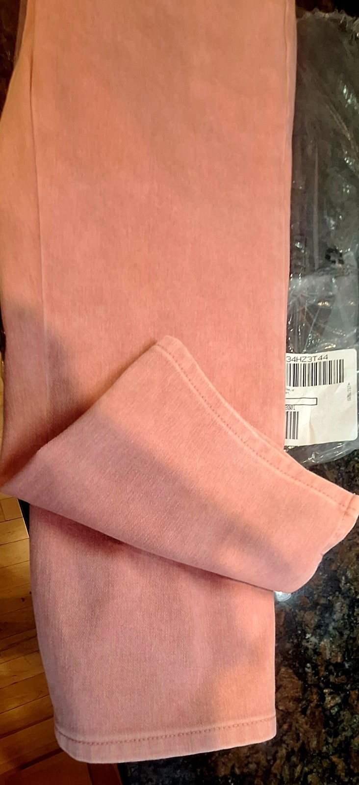Belle By Kim Gravel Delray Denim Washed Coral Capri Size 0