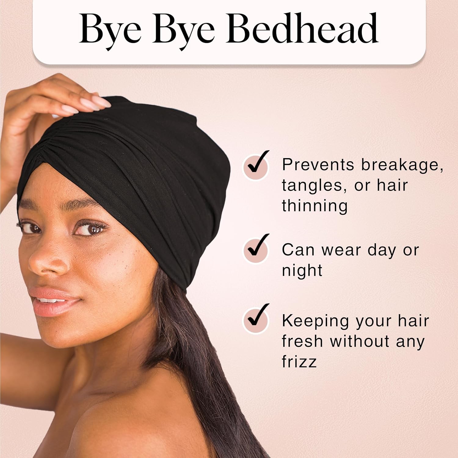 Kitsch Satin Lined Beanie – Softer than Silk Bonnet For Sleeping Women, Breathab