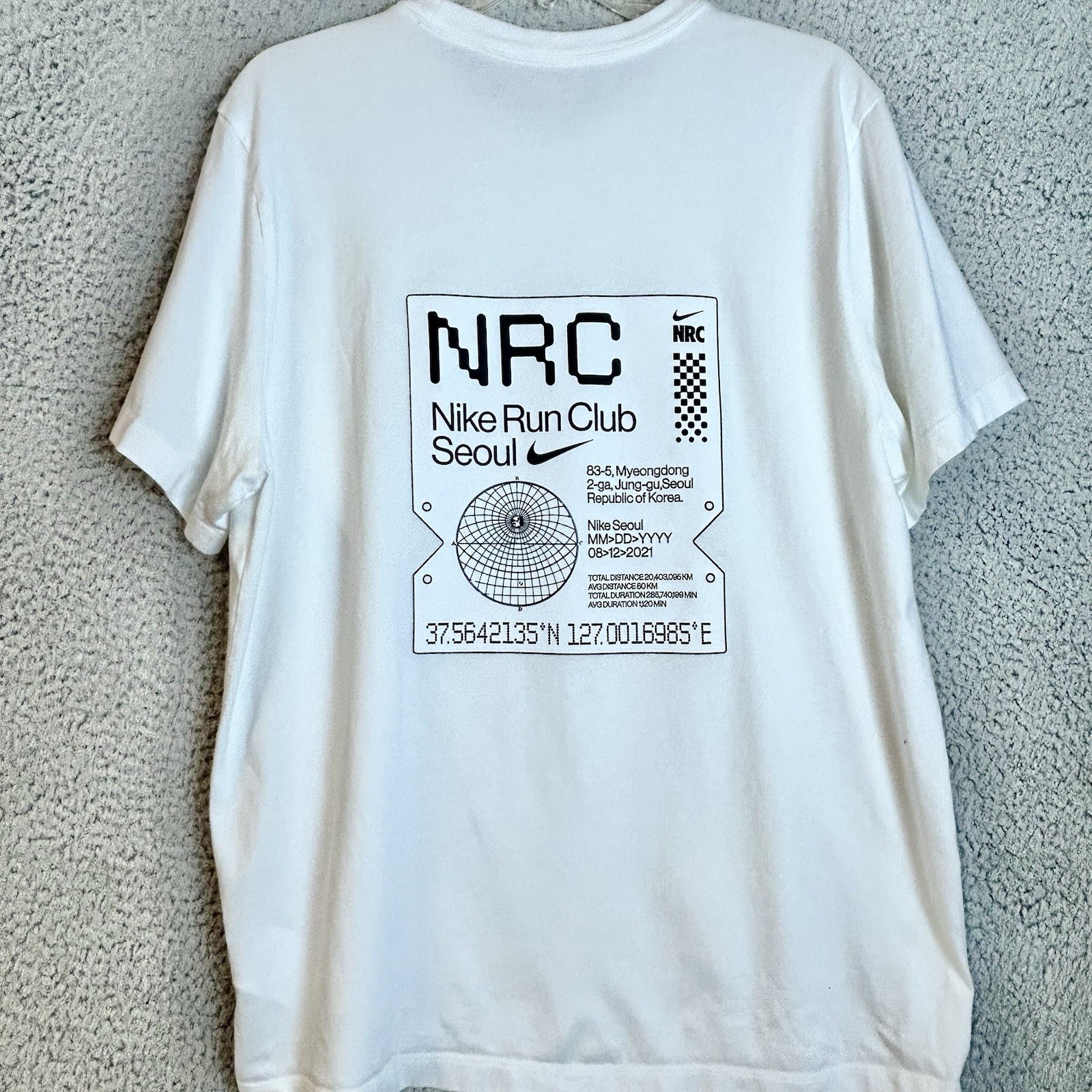 Rare Nike Seoul Republic Of Korea T Shirt Size XL Embroidered Swoosh Blank Front