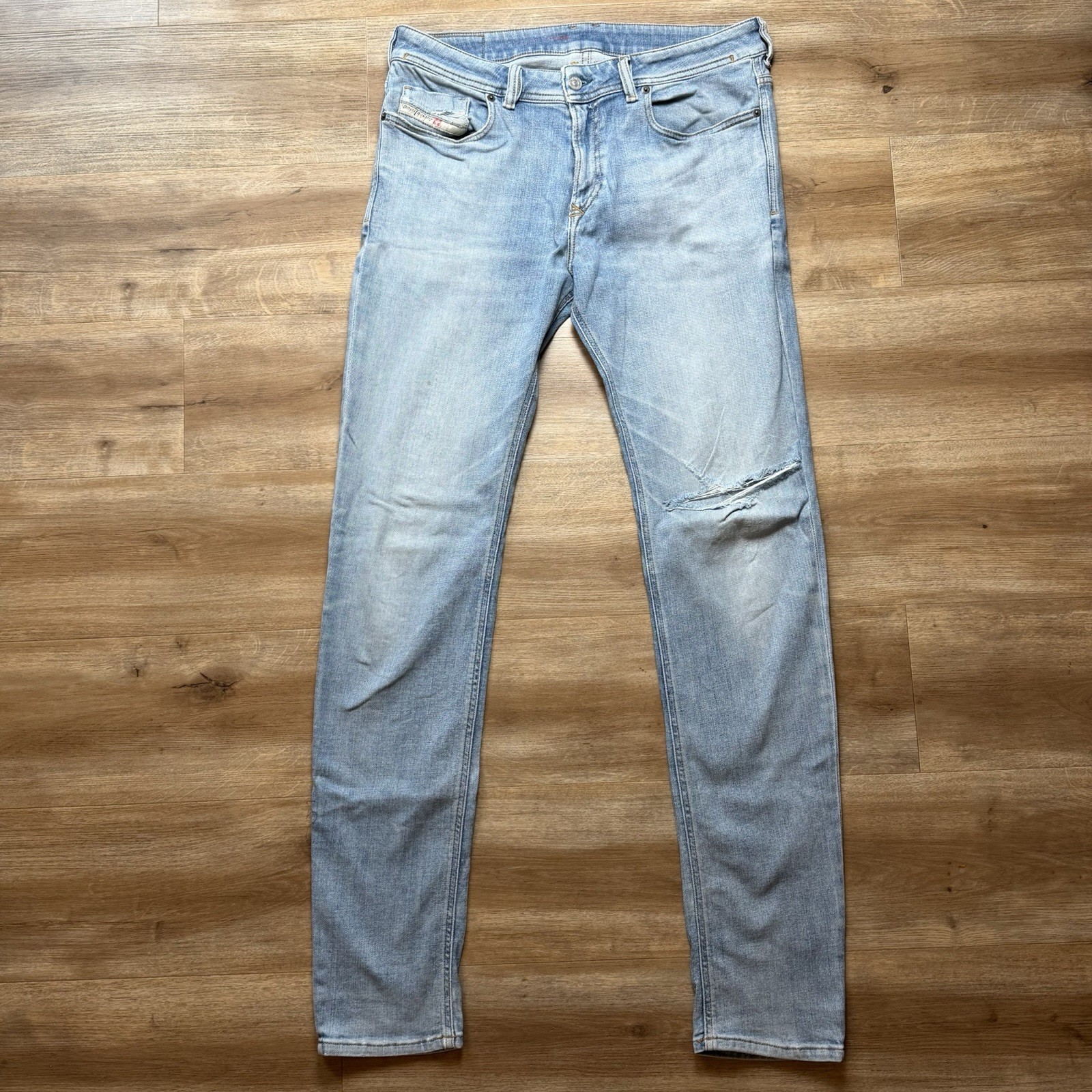 Diesel 1979 Sleenker Jeans Men 33×34 Blue Slim Skinny Stretch Light Wash 09C01