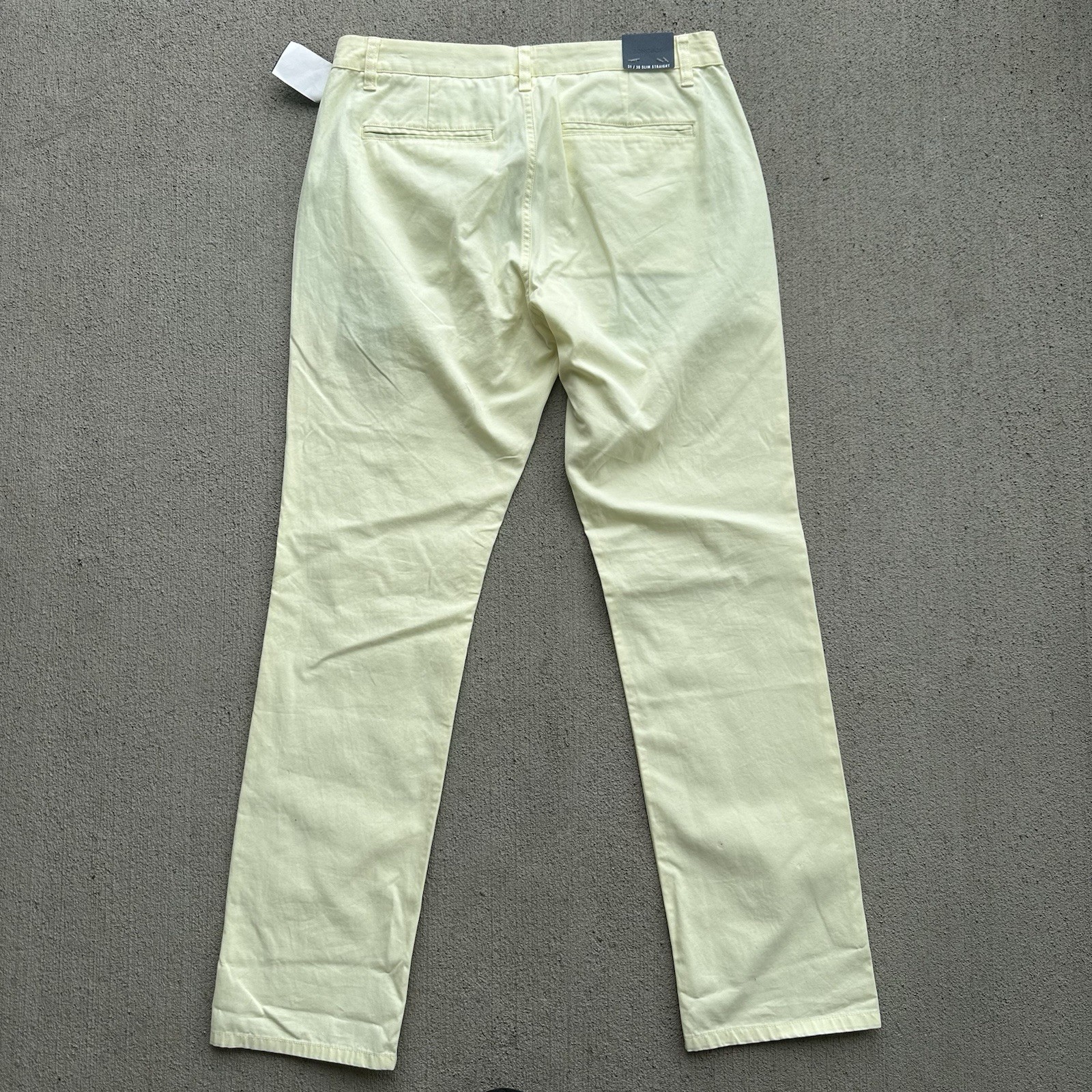 NEW Men’s 31×30 Bonobos Washed Chinos Pants Sunlight Yellow Slim Straight