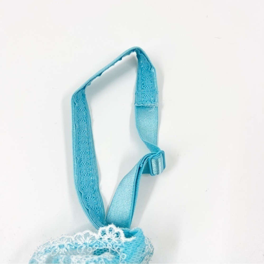 ✅ ADORE ME TURQUOISE AND WHITE LACE BRA WITH UNDERWIRE SIZE 34D