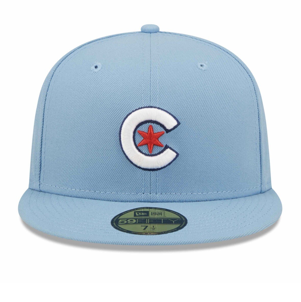 CHICAGO CUBS NEW ERA 59FIFTY CITY CONNECT FITTED HAT CAP LIGHT SKY BABY BLUE WOW