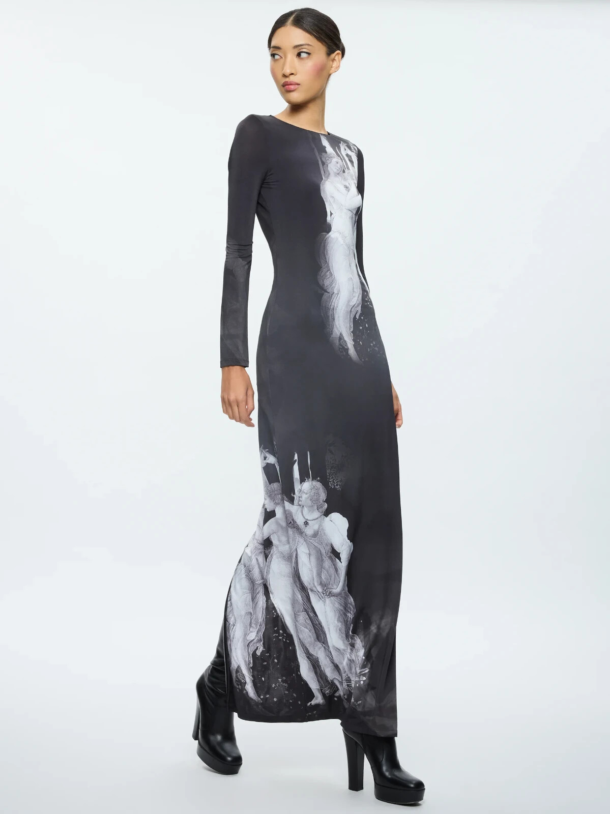 ALICE & OLIVIA ( 0 )DELORA RENAISSANCE FRESCO MAXI DRESS NWT MSRP$495