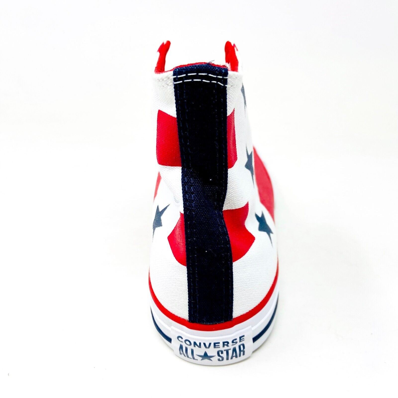 Converse CTAS Hi White Red White Blue Mens July 4th Star Stripes Shoes 167836F
