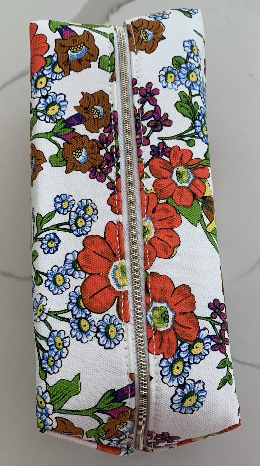 COACH Fragrance Pouch white floral toiletry cosmetic travel Bag flower design