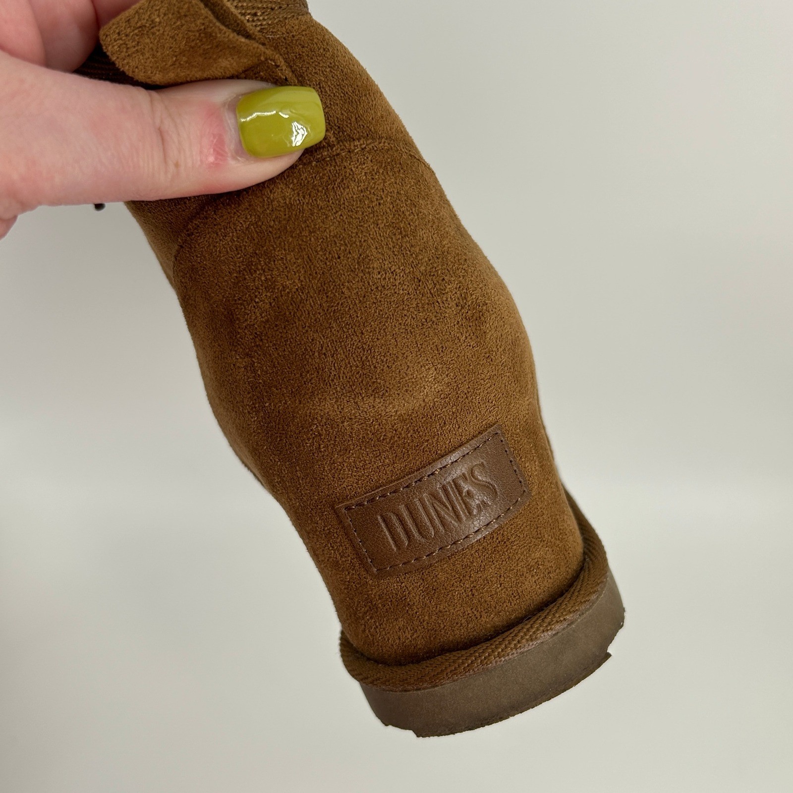 Dunes Kim Brown Faux Suede Lined Hidden Wedge Ankle Boots 9M Fall Streetwear