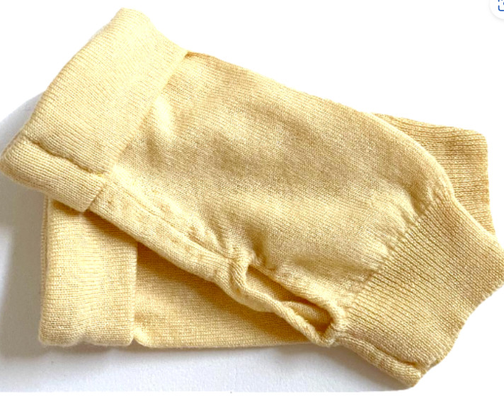 FINGERLESS GLOVES YELLOW 100% MERINO WOOL ONE SIZE FITS MOST S – M – L WOMEN’S