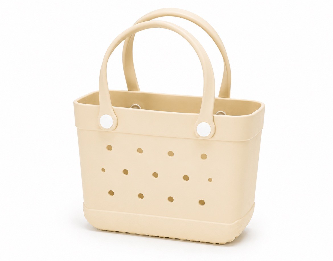 mini rubber tote bag