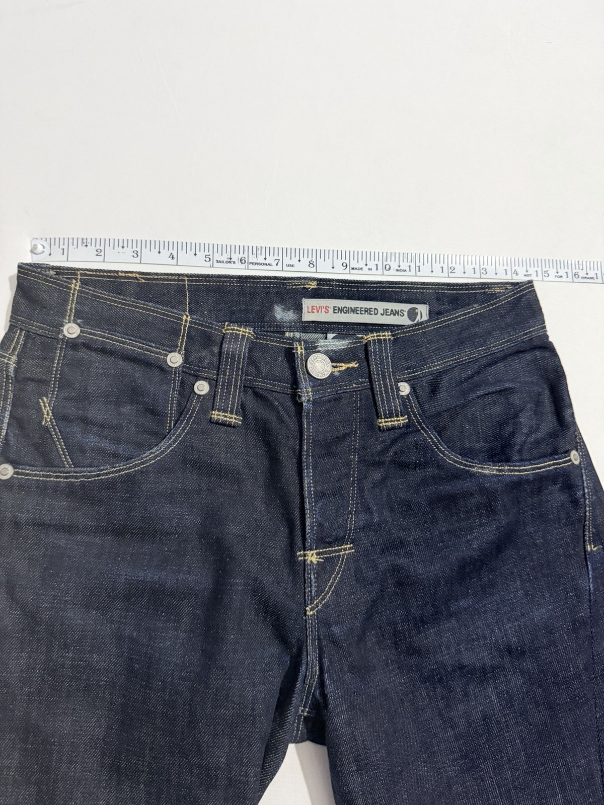 Levis Engineered Jeans Dark Wash Indigo Twisted Leg Denim Pants Mens 28 Vintage