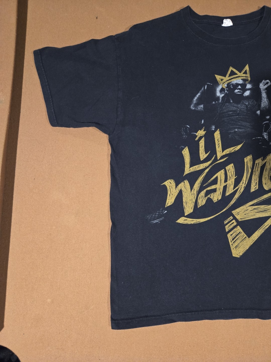 Vtg Lil Wayne Tee Shirt RARE Lil Wayne Rap Crown Anvil Black Sz XL T SHIRT