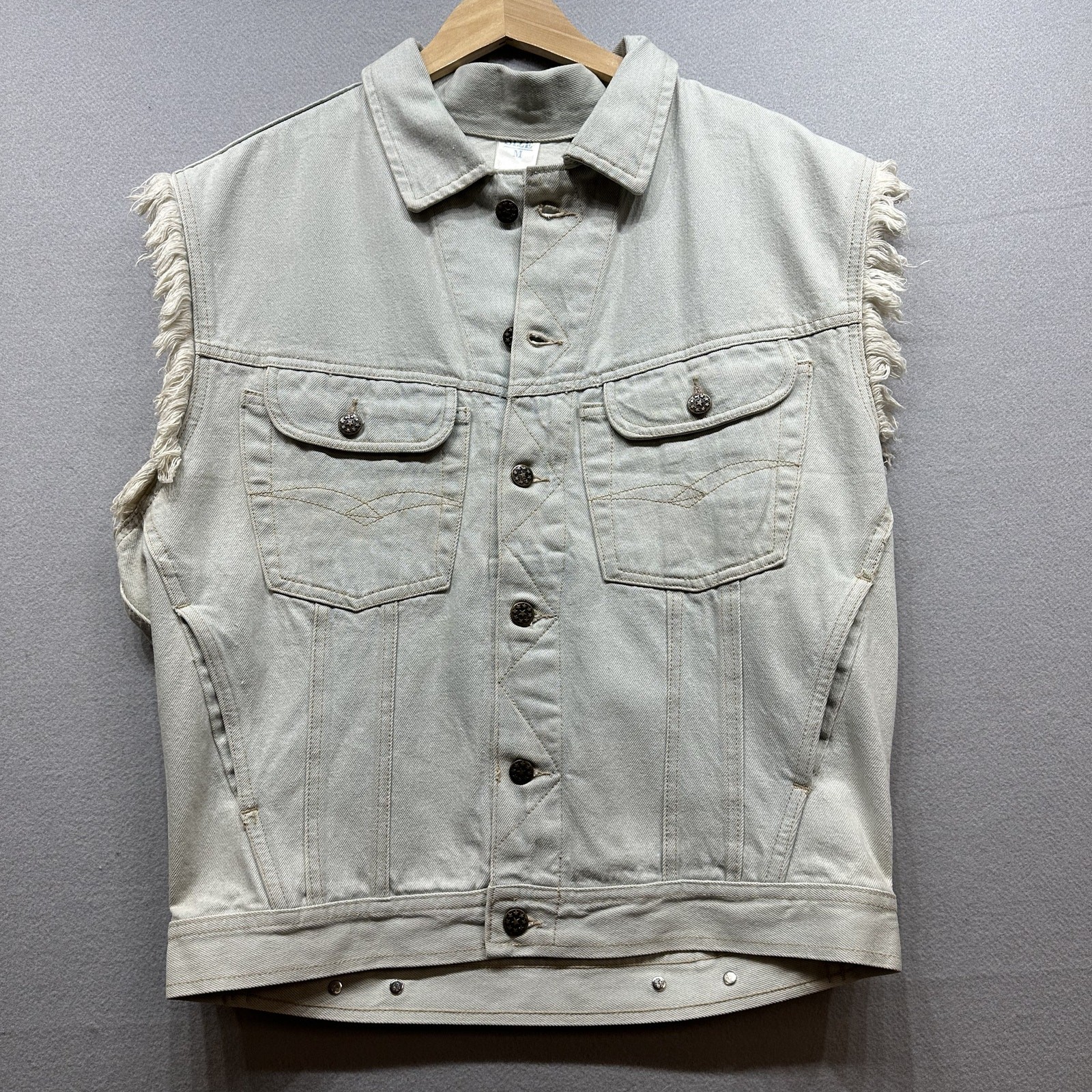 Vintage Thums Up Denim Vest Size Medium