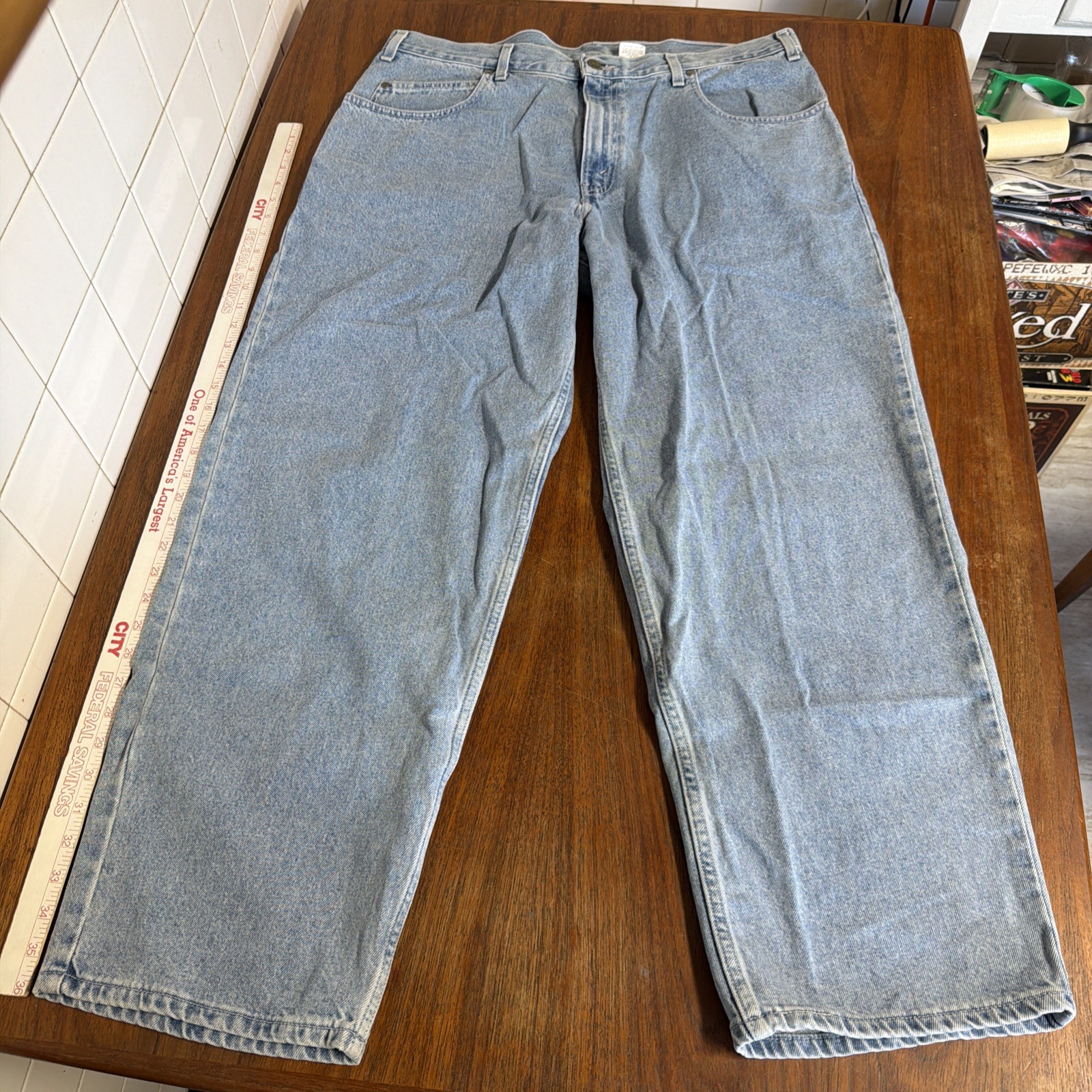 Vintage Levi’s L2 Jeans Mens 38×32 Baggy Blue Denim Relaxed Wide USA 90s Skate