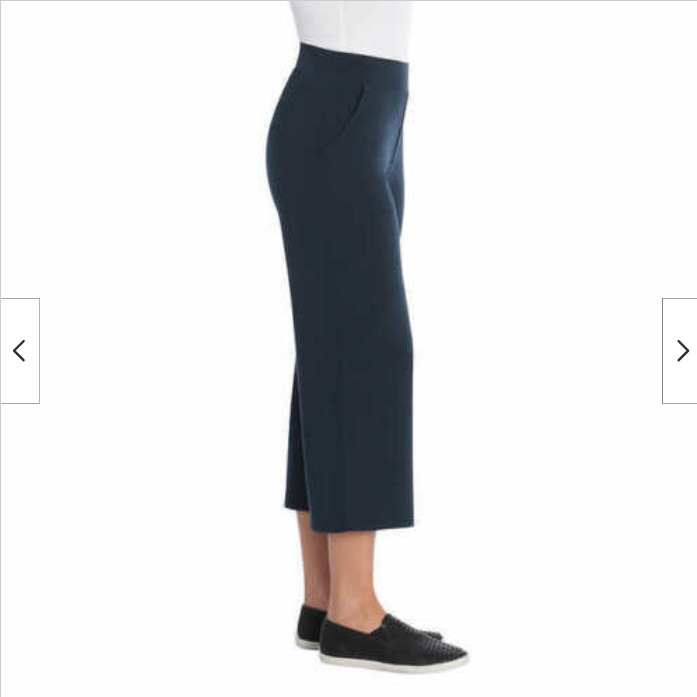 SENTIMENTAL NEW YORK WOMEN’S SOFT TOUCH PULL ON CAPRI PANTS (NAVY, MEDIUM) NWT